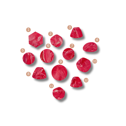 Raspberry Marble Tag met nummers