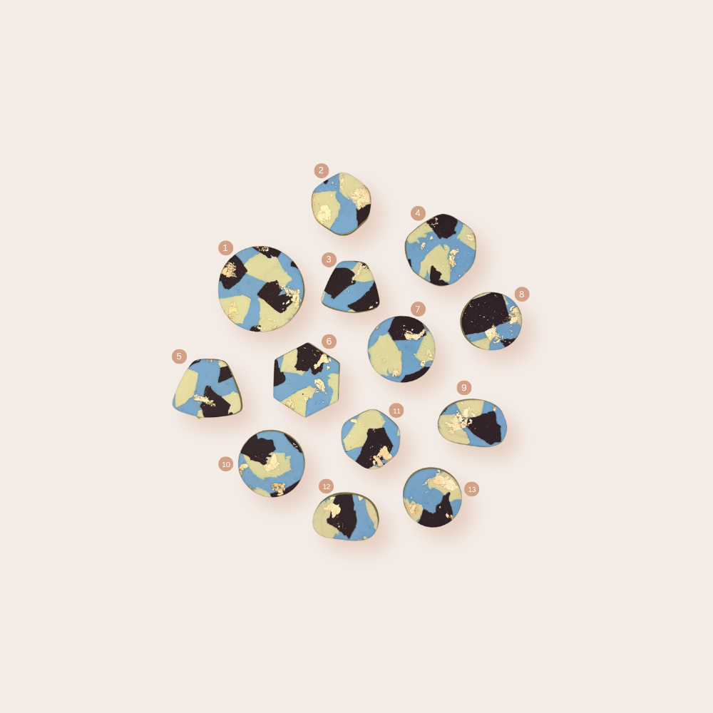 Golden Fragments Baby Blue