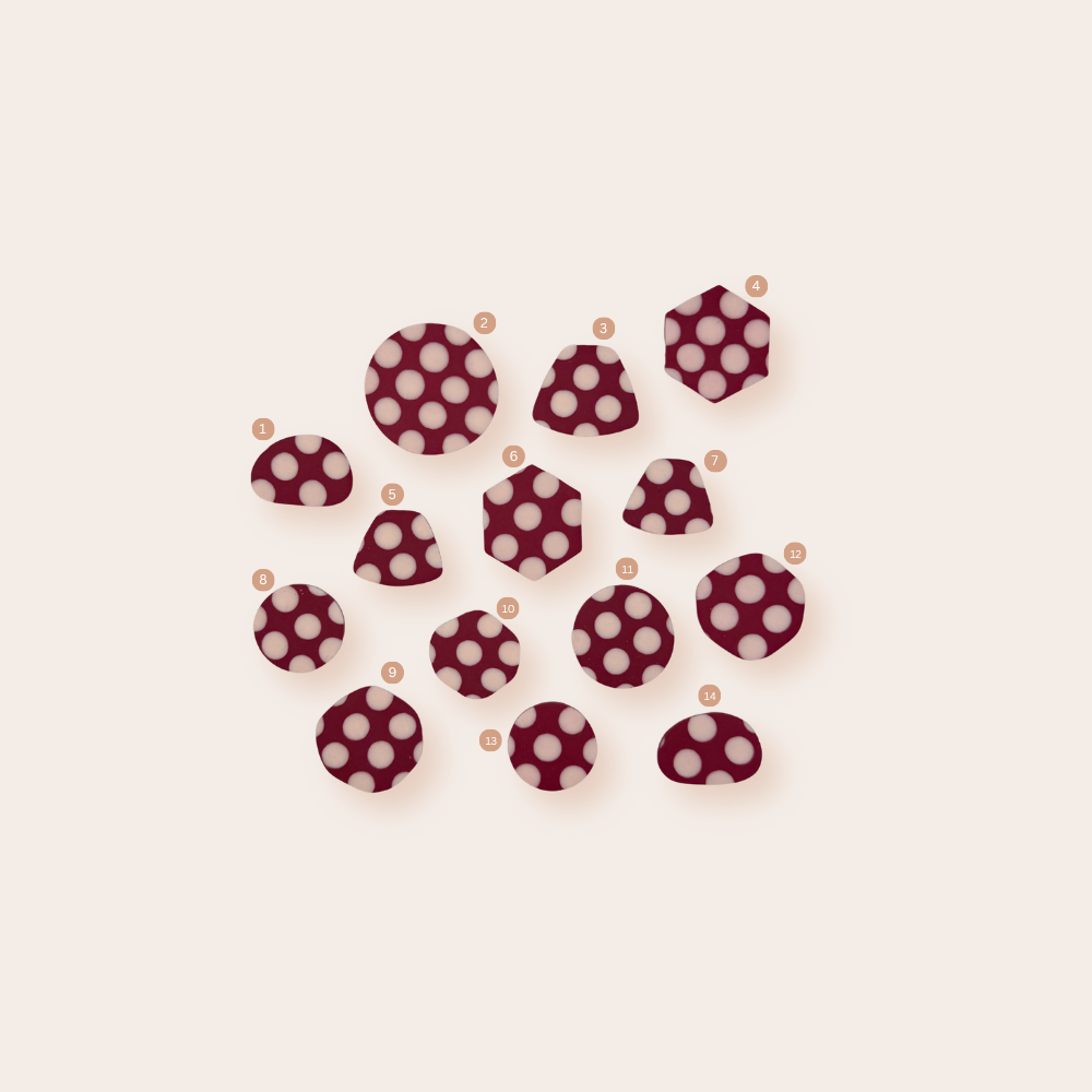 Polkadot Bordeaux soft Pink