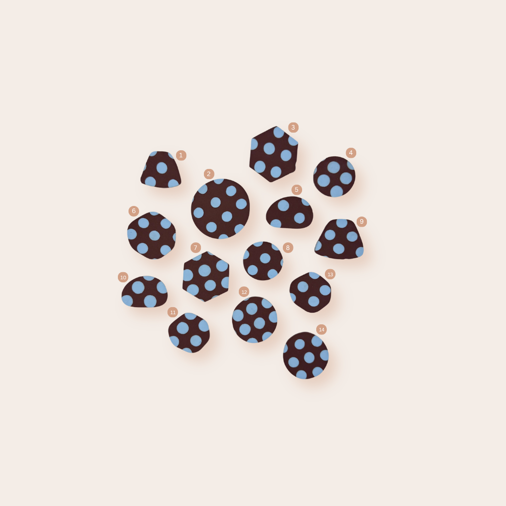 Polkadot Brown Babyblue