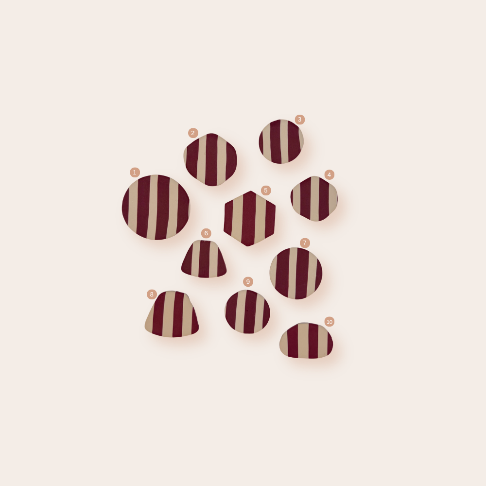 Stripes Bordeaux Beige