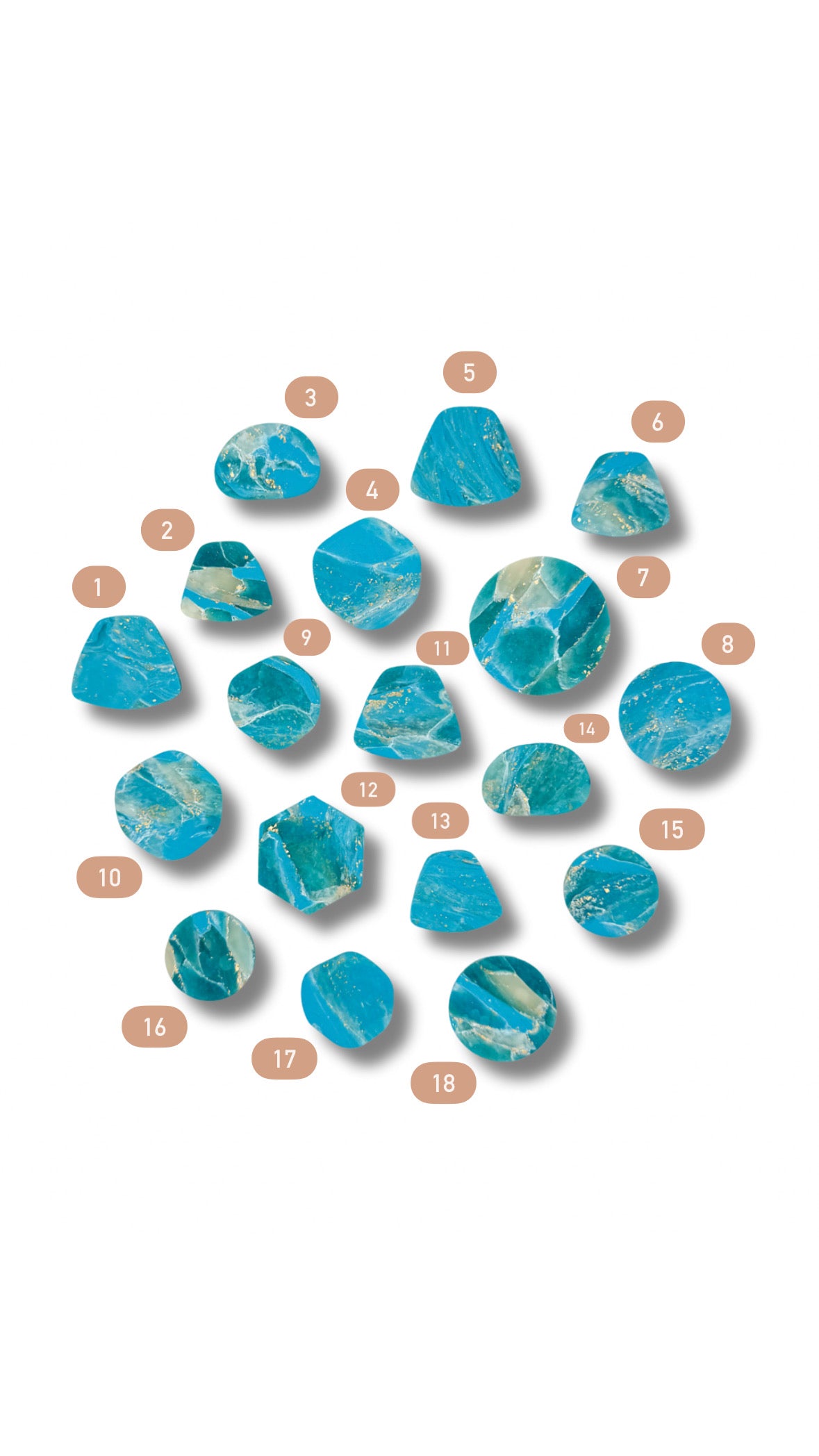 Aqua Fudge Gemstone