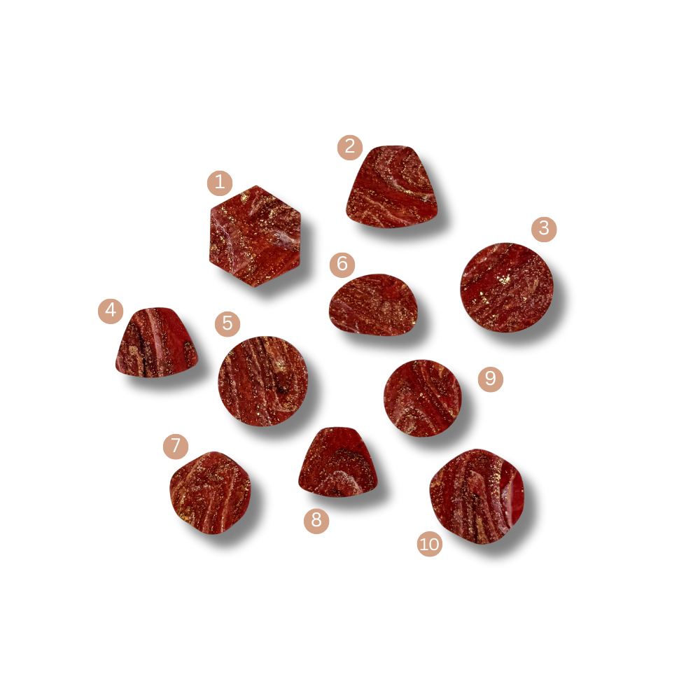 Terracotta Strata Tag met nummers